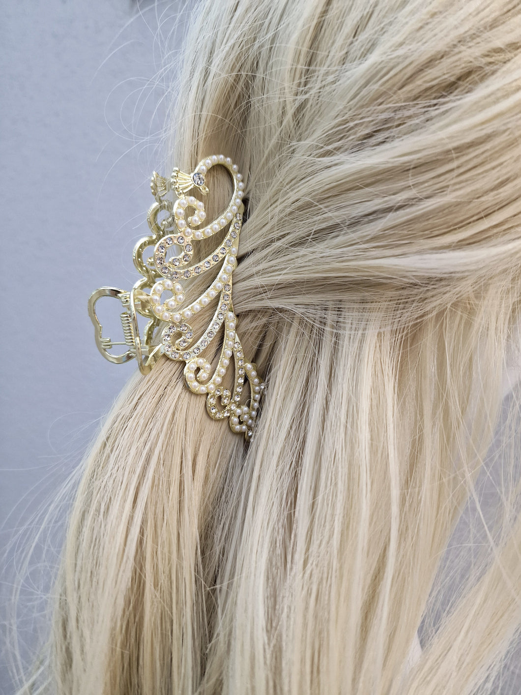 HAIR CLIP pearl 10 cm