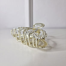 Load image into Gallery viewer, Hair clip Gold with rhinestones 10 cm
