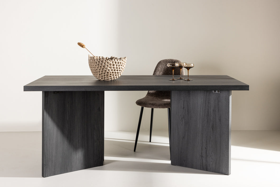 BASSHOLMEN Mesa de comedor rectangular 90 X 180 negro