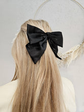 Load image into Gallery viewer, Hair clip bow black
