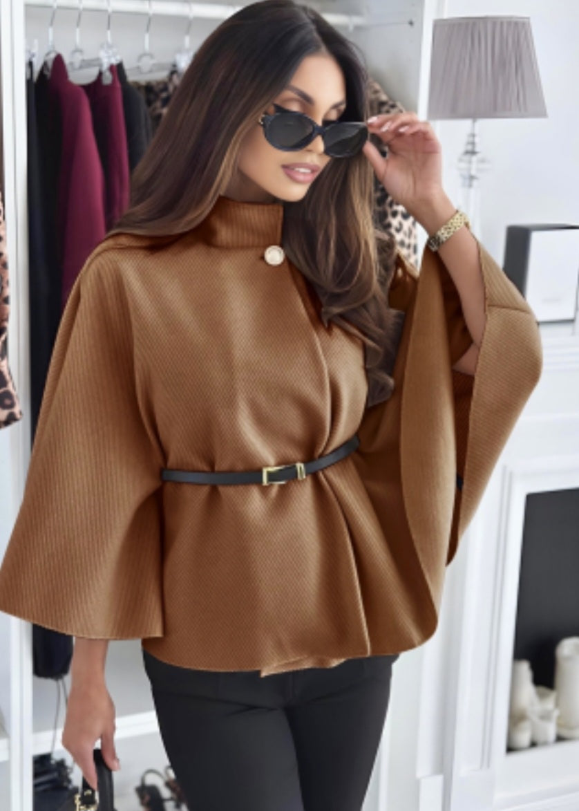 Poncho Fanny Camel