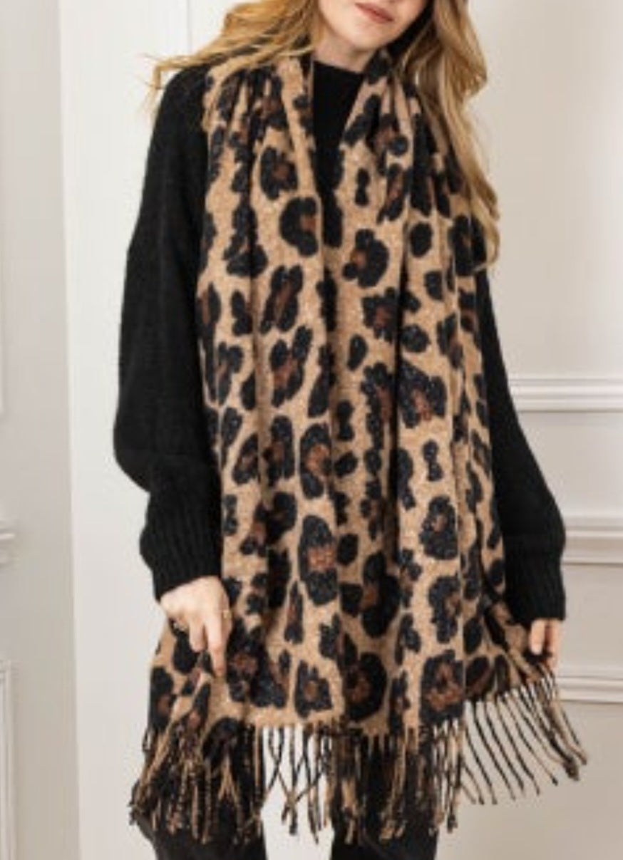 Halsduk Leopard brun