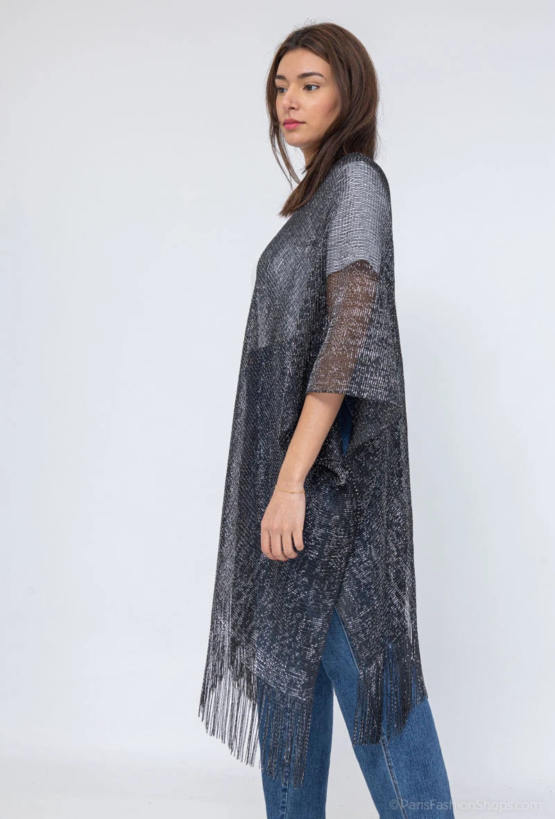 Kimono Glitter Svart