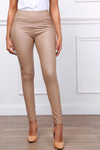 Load image into Gallery viewer, Leggings konstläder Taupe
