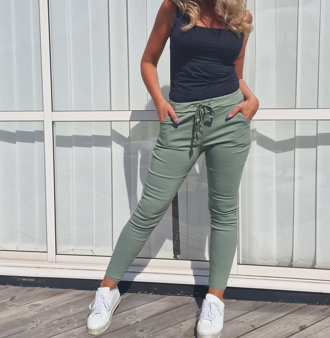 Miracle pants plain Khaki