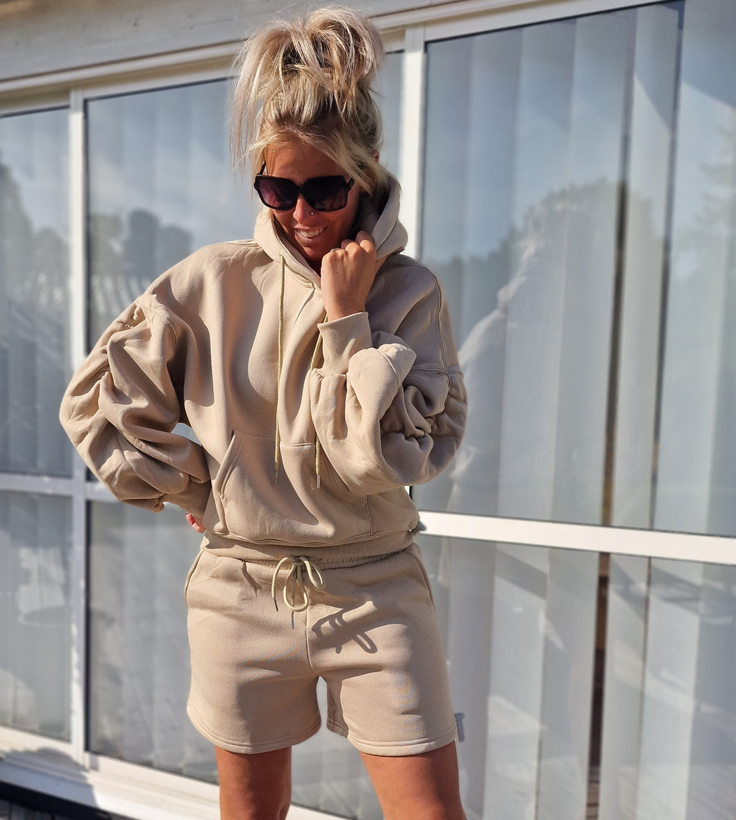 Set Huvtröja+shorts Beige