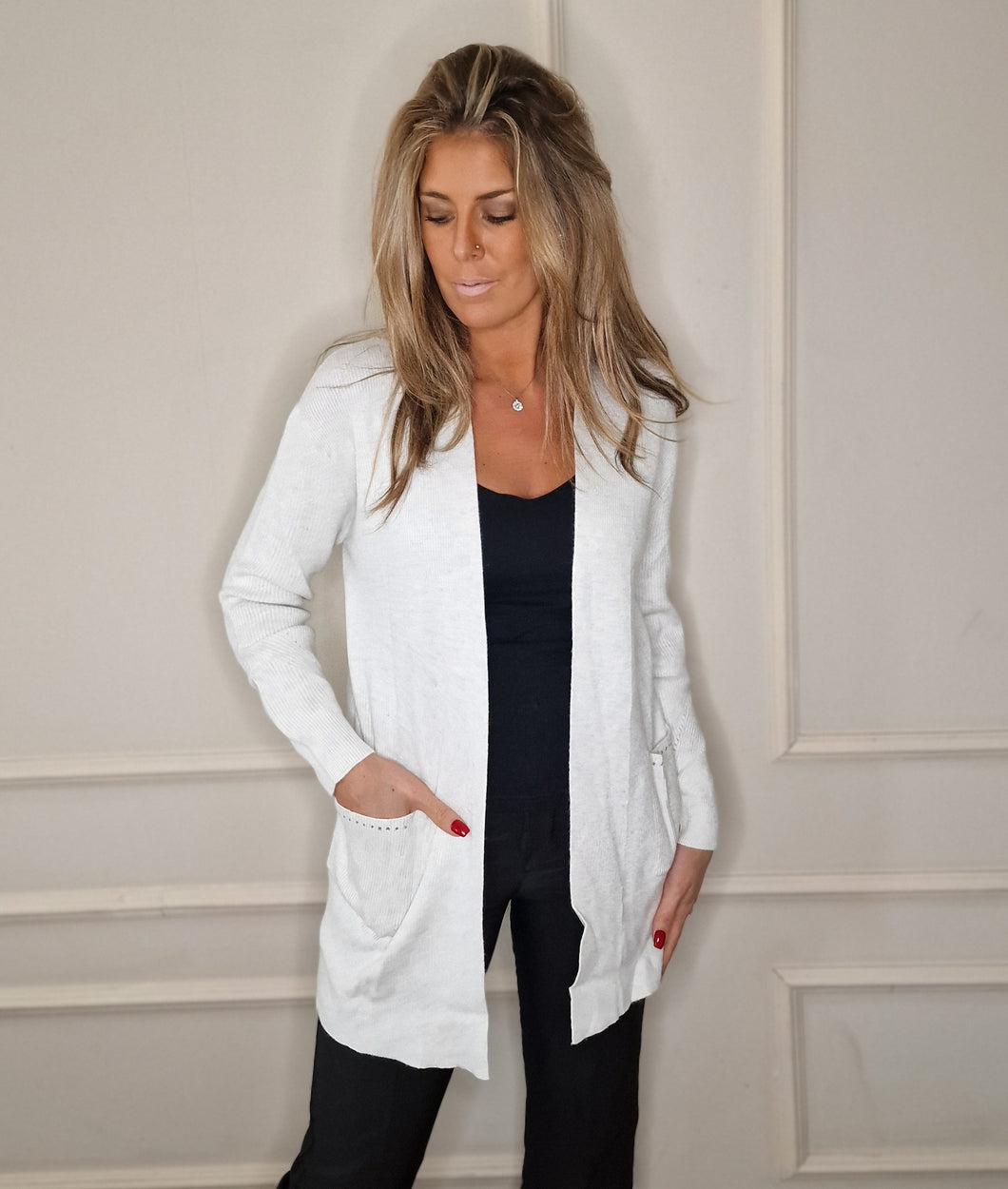 Cardigan Tamara - white melange