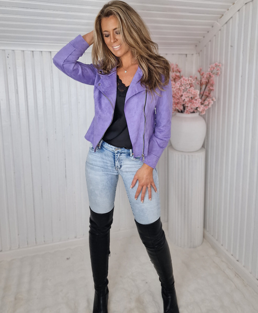 Perfecto mocka JACKET LILA