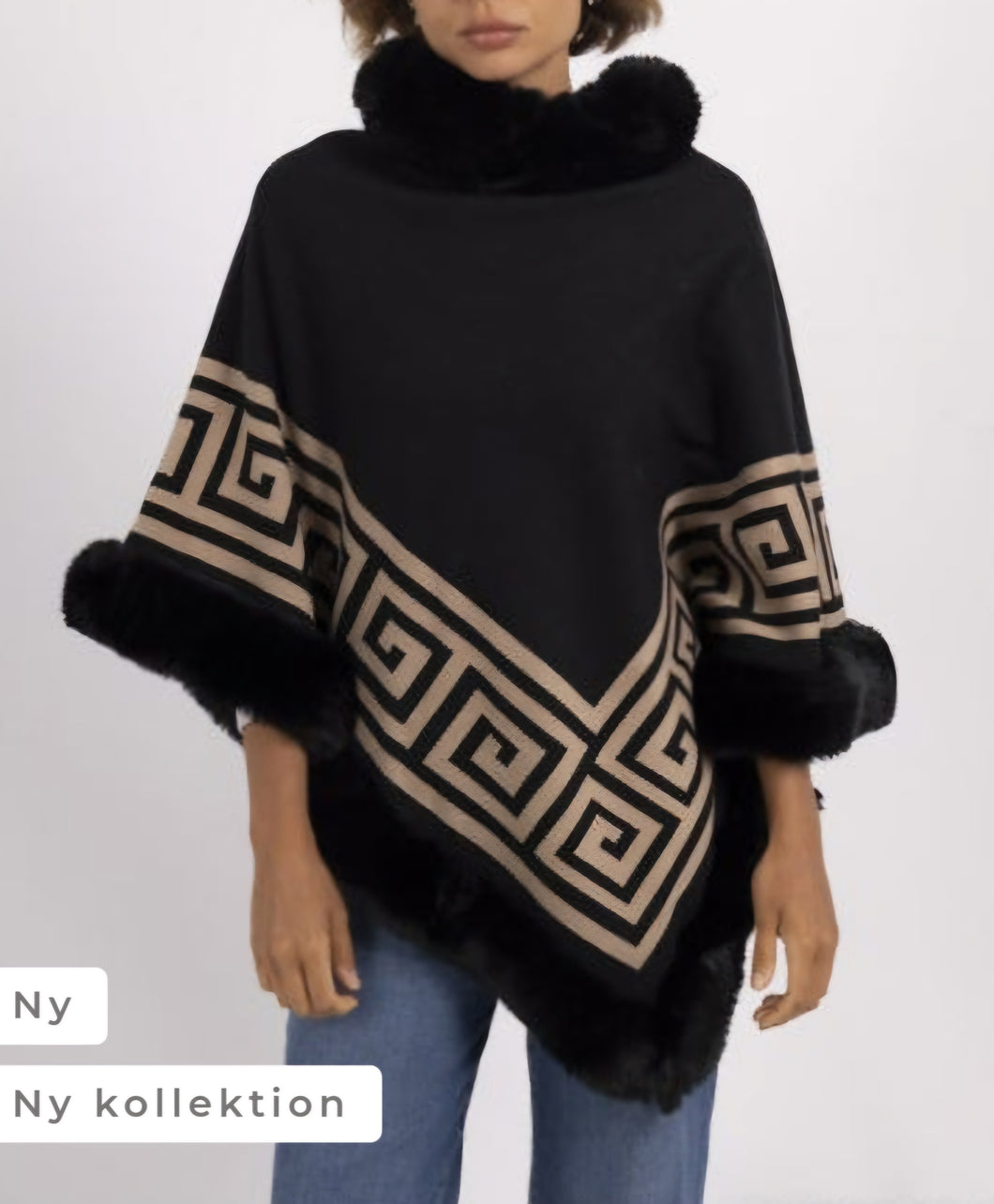 Poncho Amber Svart