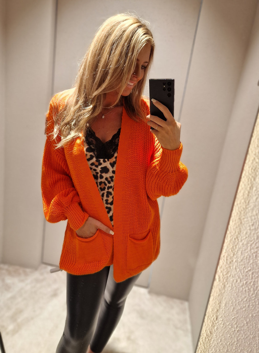 Cardigan Isabella orange