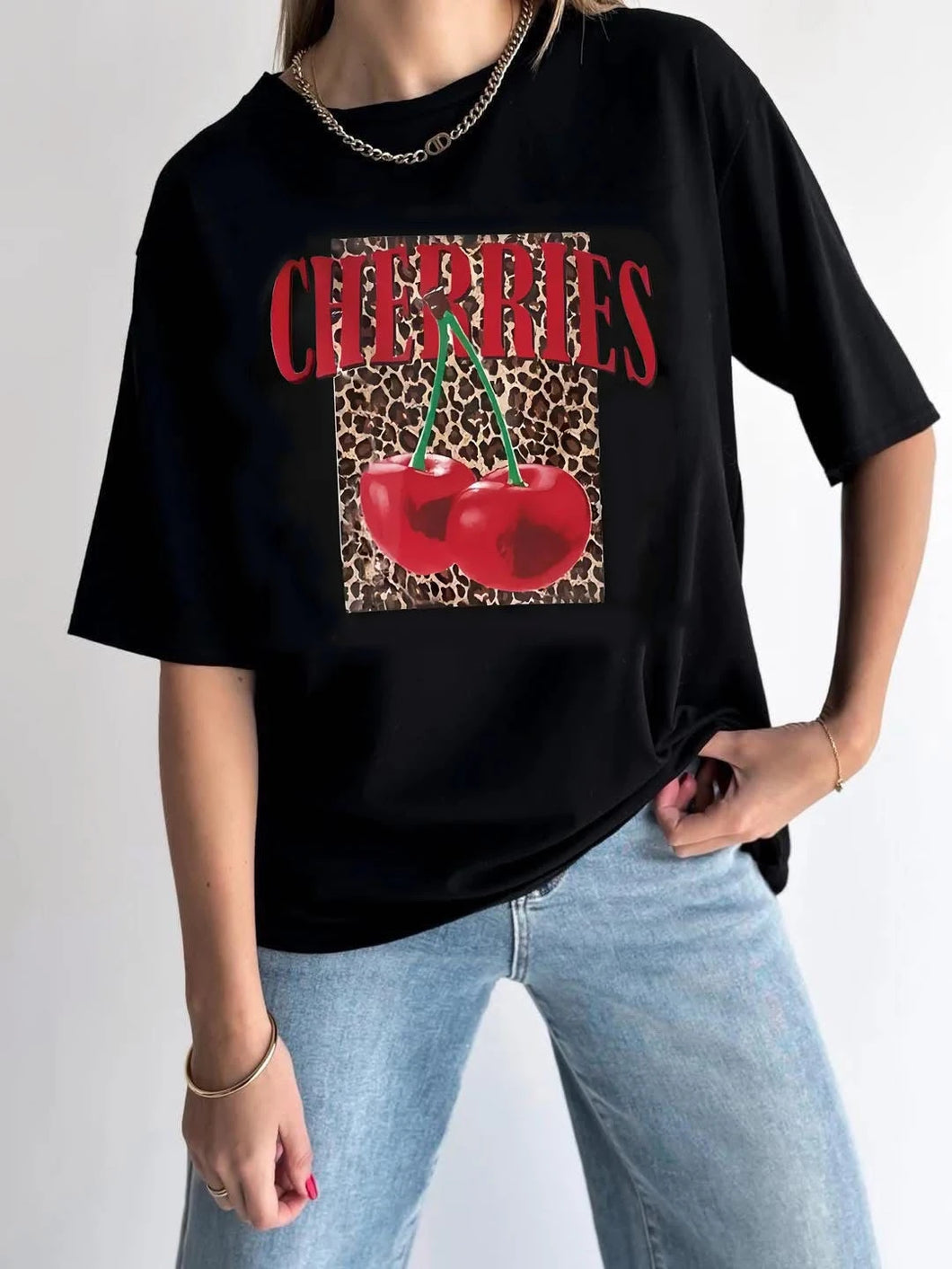 T-shirt Cherries Svart