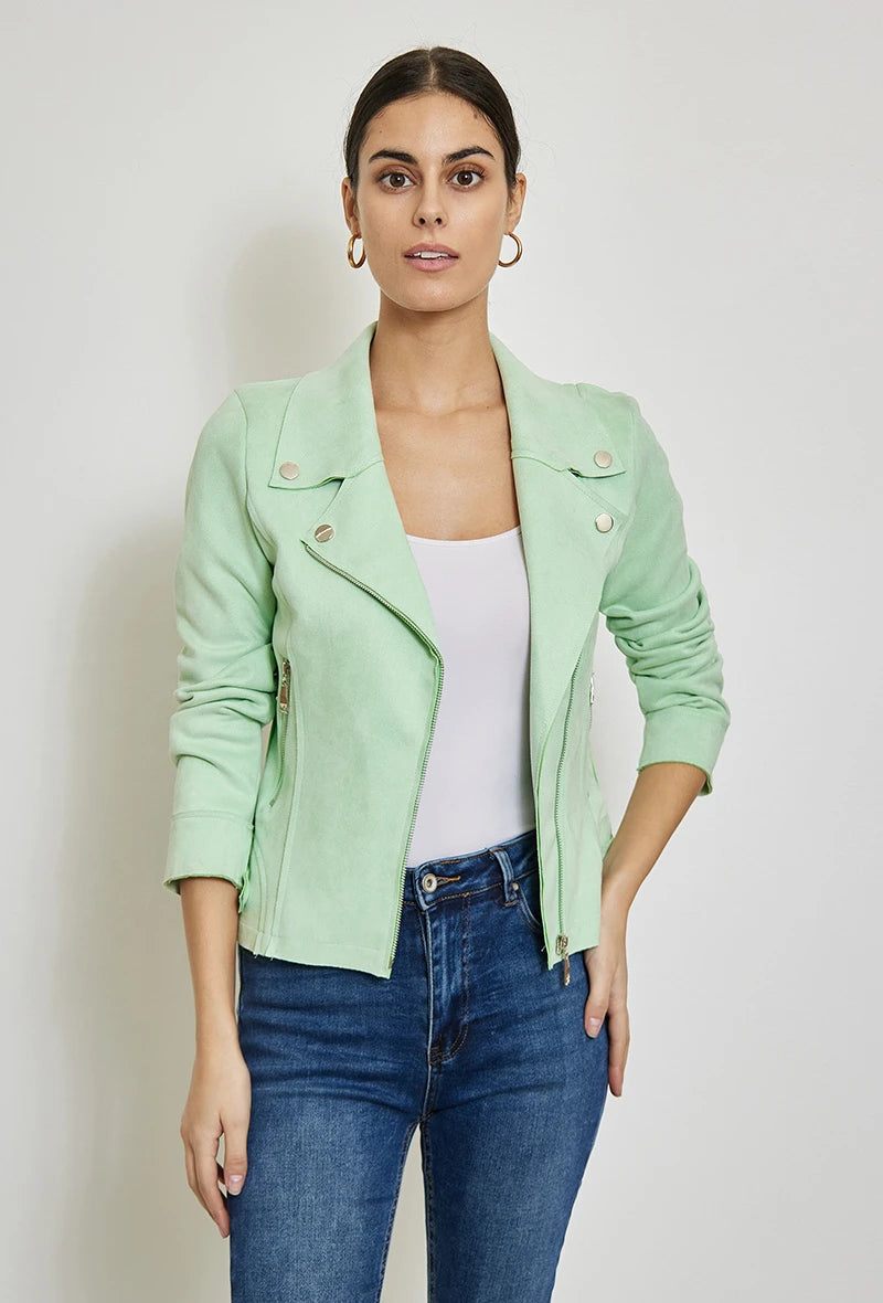 Perfecto mocka JACKET Mintgrön