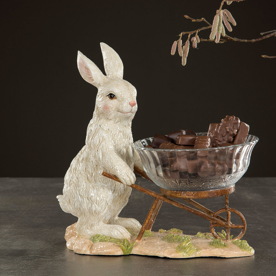 Hare Med Glasskål 30 cm